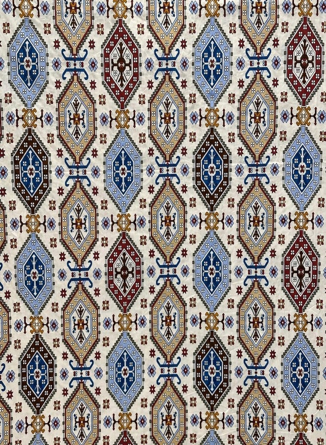 VOMZER 320 TC Cotton Feel All Around Elastic Fitted Bedsheets King Size, Premium Fitted Bedsheets King Size for Double Bed with 2 Pillow Covers, Size- 78” x 72” (Desert Mosaic) - Image 2