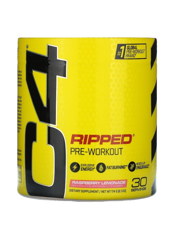 C4  Cellucor C4 / Cellucor, C4 Ripped, Pre-Workout, Raspberry Lemonade, 6.1 oz (174 g)  - Image 1