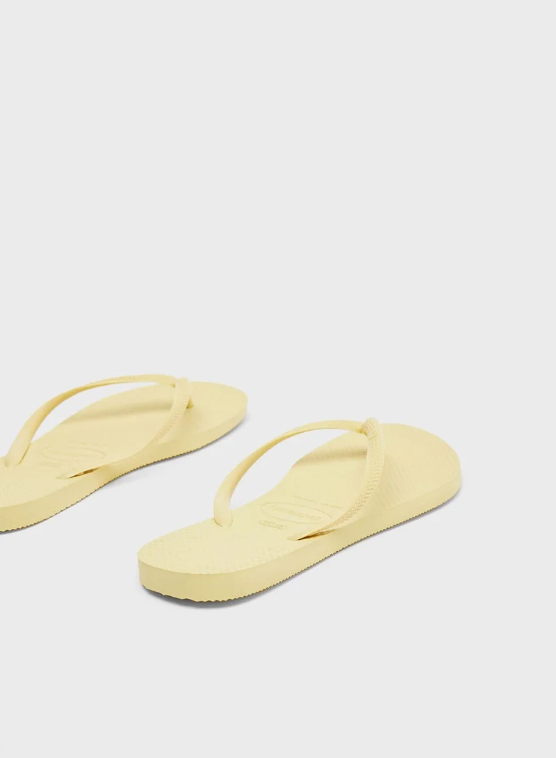 havaianas Slim Logo Flip Flops