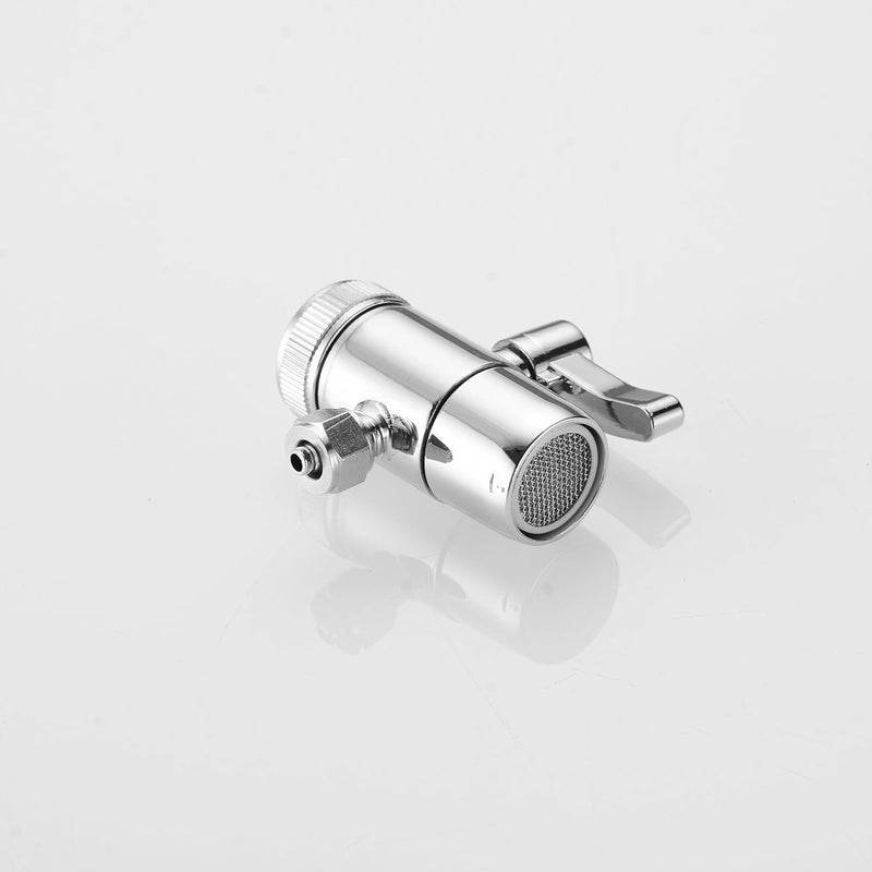Weirun Water Filter for Sink Faucet,Diverter Valve for Above Counter Water Filter Kitchen Sink Faucet Splitter for Water Diversion Push on 3/8 inch Tubing Replacement Part Adapter Chrome - Image 4