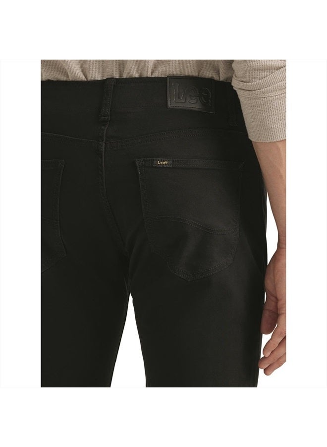 LEE Men's Extreme Motion Straight Taper Jean Black 40W x 34L - Image 4