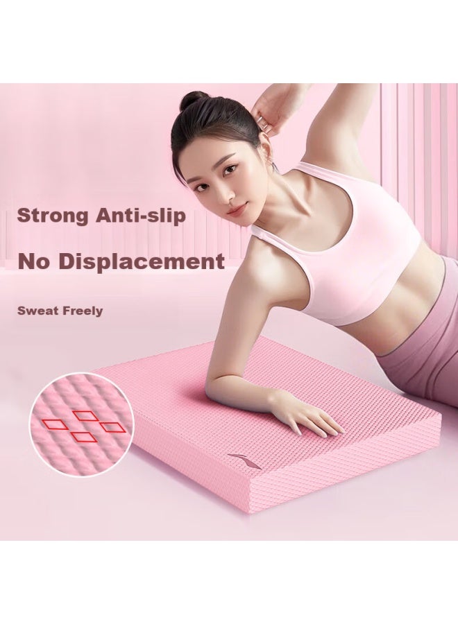 Li-Ning Li-ning Balance Pad Yoga Mat Flat Support Core Training Fitness Silent Non-slip Thickened Soft Foam Kneeling Pad Pink  - Image 2