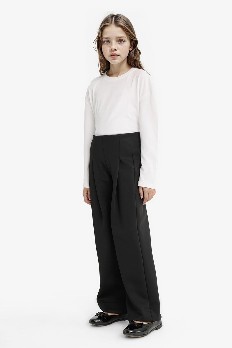 DeFacto Black Girl Girl Relax Fit Scuba Fabric Trousers Casual - Image 2
