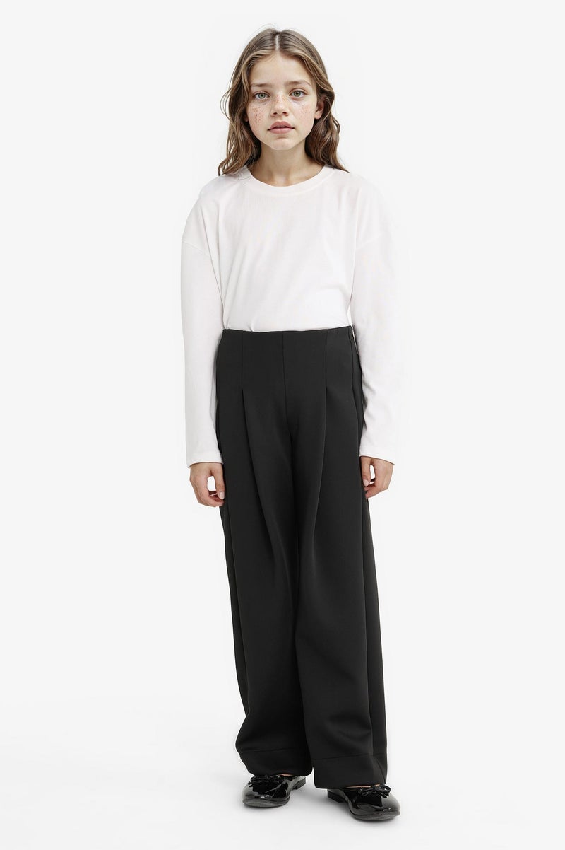 DeFacto Black Girl Girl Relax Fit Scuba Fabric Trousers Casual - Image 1