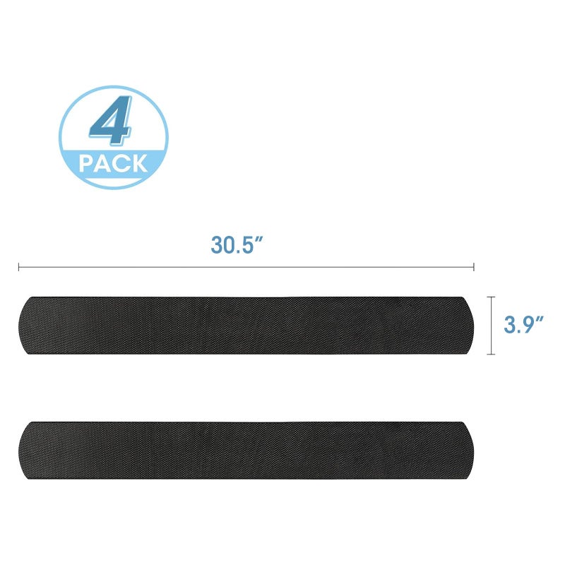 3 BUZZLETT 4 Pack Non-Slip Furniture Rail Pads for Recliners,Sofa,couches.Rubber Recliner Chair Floor Protectors,Pads to Keep Furniture from Sliding for Hardwood, Carpet, Marble Floor. 30.5''x3.9'' - Image 4