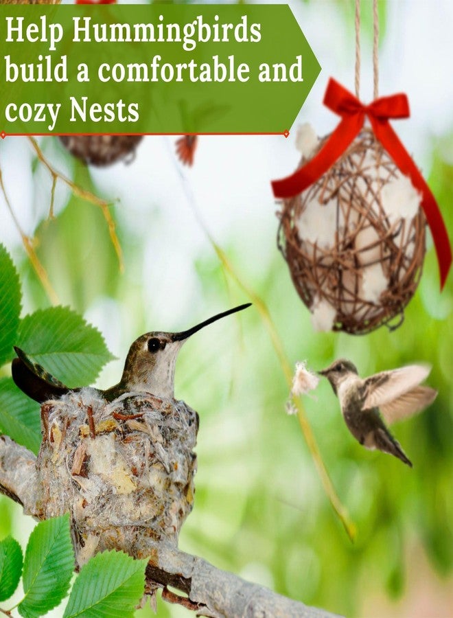 slivche Hummingbird Nesters - Bird Nesting Material Holder for Wild Birds - Humming Bird House Materials Gifts for Bird Watching Nature Lovers - Refillable Outdoor Nesting Station to Build a Nest - Image 4