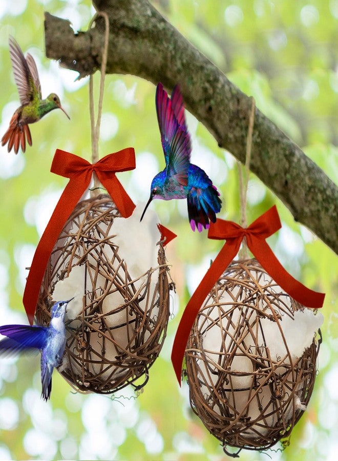 slivche Hummingbird Nesters - Bird Nesting Material Holder for Wild Birds - Humming Bird House Materials Gifts for Bird Watching Nature Lovers - Refillable Outdoor Nesting Station to Build a Nest - Image 1