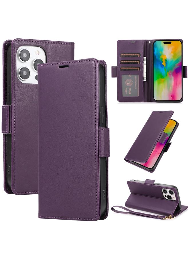 S-TOP Case For iPhone 13 Pro Side Buckle RFID Anti-theft Leather Phone Case - Image 1