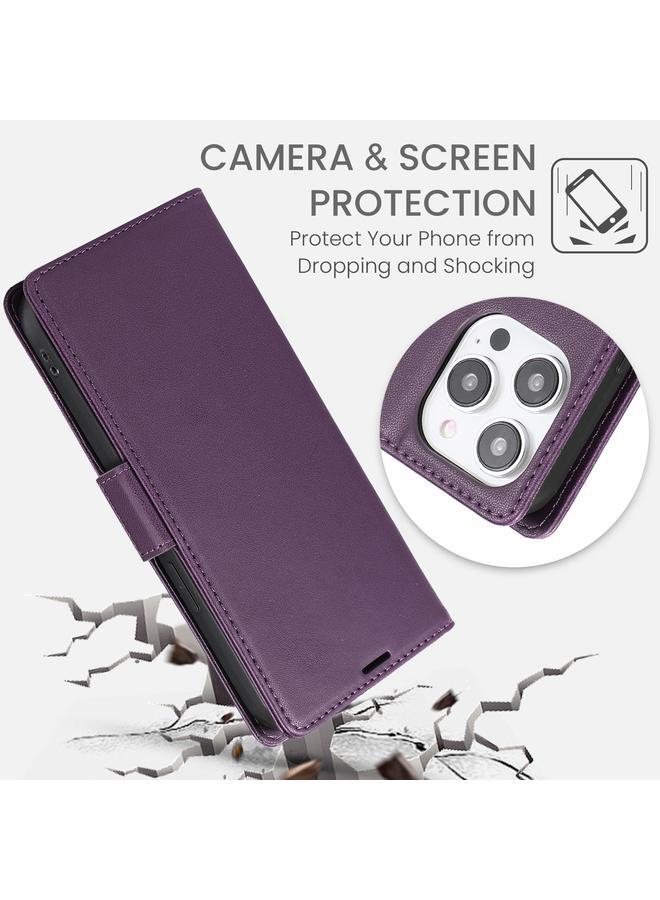 S-TOP Case For iPhone 13 Pro Side Buckle RFID Anti-theft Leather Phone Case - Image 5