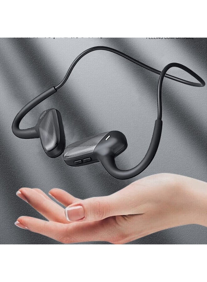 Wopow Bluetooth 5.3 Ear-hook Earphones Long Battery Life Wireless Music Gaming Sports Earbuds Compact Portable Black - Image 1