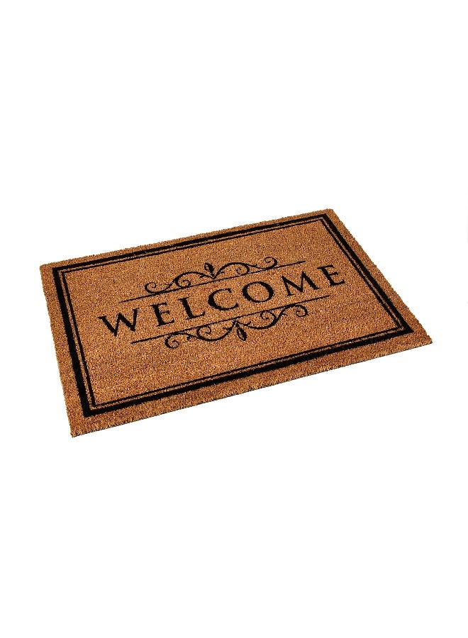 Pvc Backed Coir Mat Natural Painted 60x90 Cm - Image 1