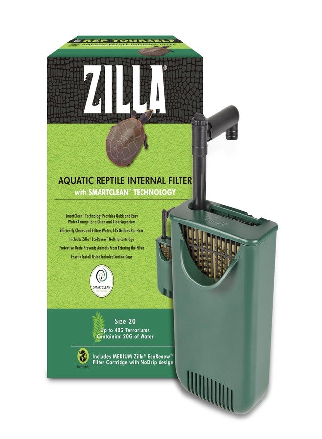 Zilla Aquatic Reptile Internal Filter with SmartClean Technology, for Turtles and Aquatic Reptiles, Medium - Image 1