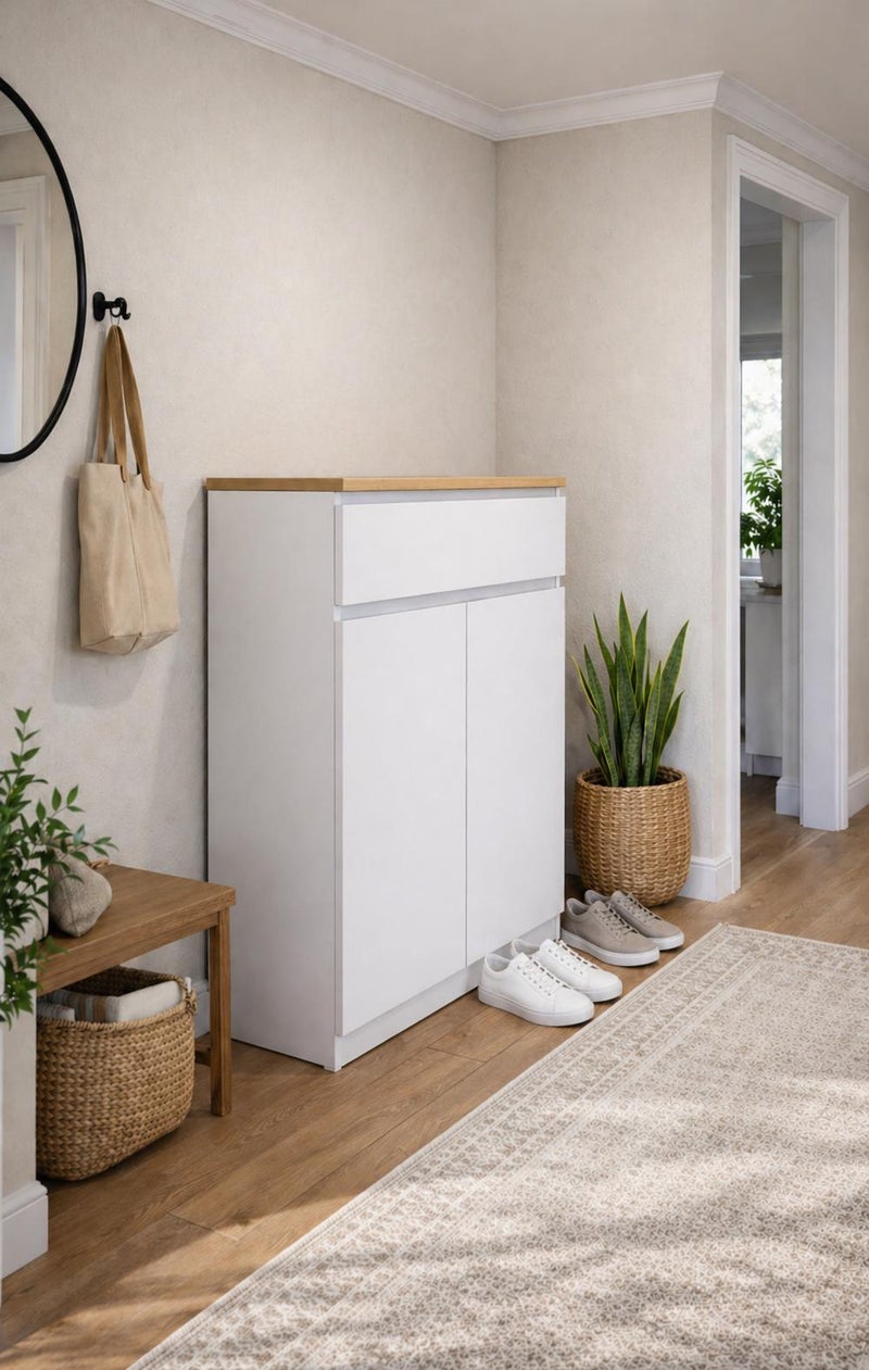 Furniture Store Modern MDF shoe rack - Height 90 cm - Width 70 cm - Depth 32 cm, from Furniture Store. - Image 1