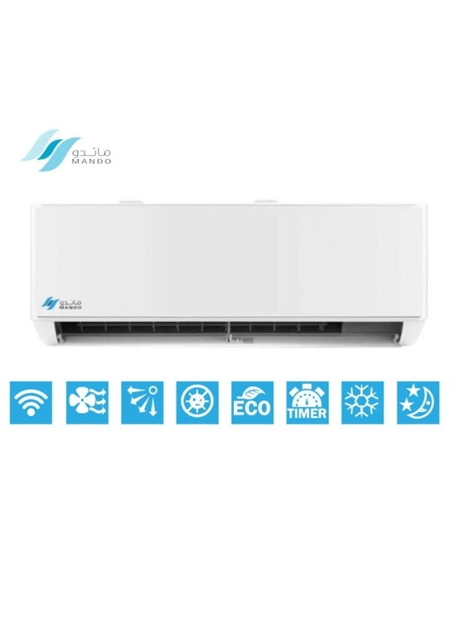 ماندو مكيف سبليت جداري 27200 وحدة تبريد – تبريد فقط مع واي فاي وتقنية الانفرتر – كفاءة عالية، تحكم ذكي عبر الهاتف، تشغيل هادئ، فلاتر هواء قابلة للغسل، تصميم عصري للمنازل والمكاتب - Image 2
