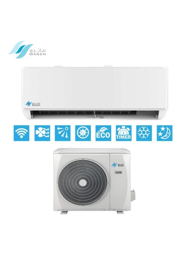 ماندو مكيف سبليت جداري 27200 وحدة تبريد – تبريد فقط مع واي فاي وتقنية الانفرتر – كفاءة عالية، تحكم ذكي عبر الهاتف، تشغيل هادئ، فلاتر هواء قابلة للغسل، تصميم عصري للمنازل والمكاتب - Image 3