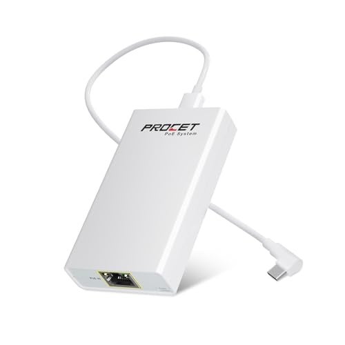 PROCET PoE System Gigabit PoE to USB C Converter for Smart PhoneTablet USBC to Ethernet Adapter with 23W Charging Power Data 2in1 RJ45 Port to TypeC Adapter 101001000Mbps High Speed Plug PlayIEEE8023at - Image 1