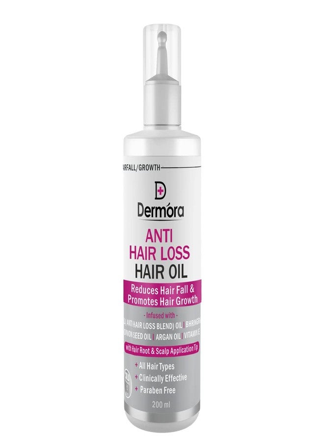 DERMORA Anti-Hair Loss Oil with Hair root application AHL oil, Onion seed oil, Argan oil, Basil oil for hair Fall control & hair Growth 200 ml - Image 2