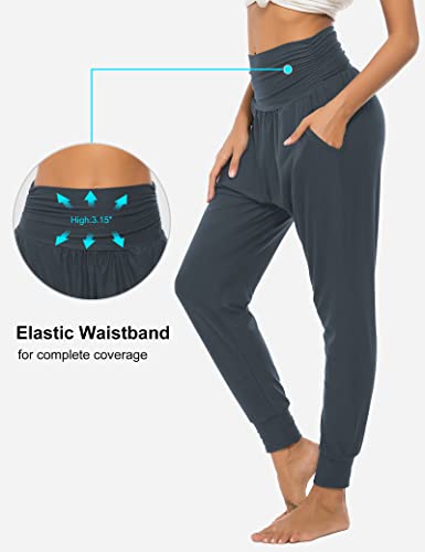 DIBAOLONG Womens Yoga Sweatpants Loose Workout Joggers Pants Comfy Lounge Pants with Pockets Melanite XL - Image 4
