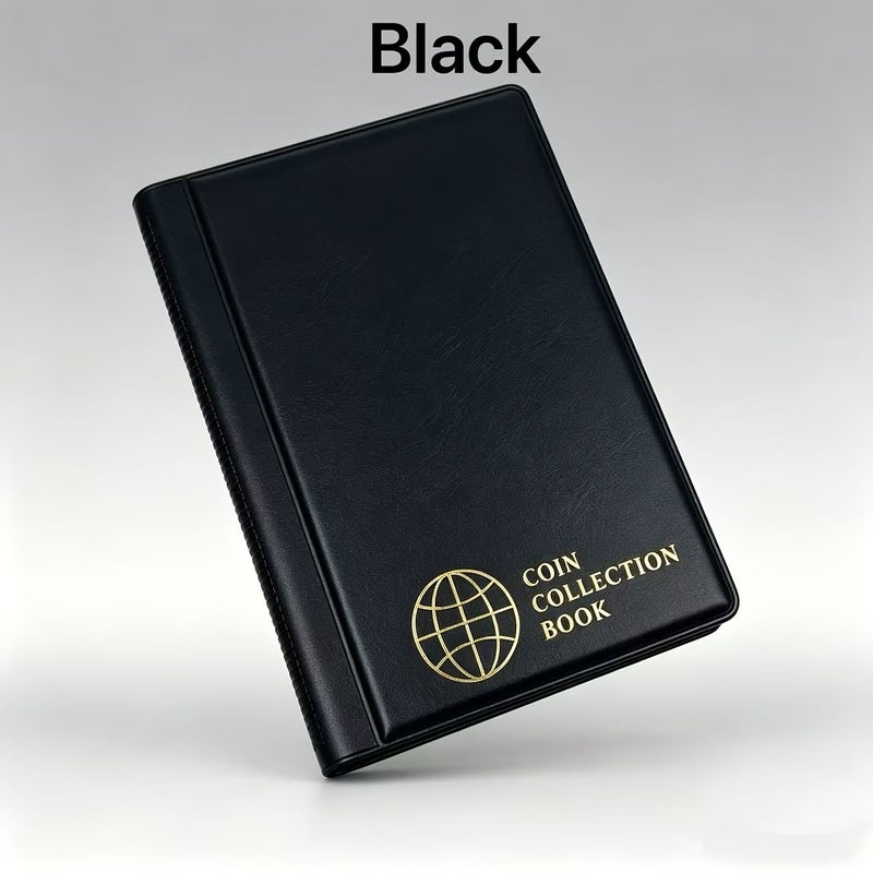 60 Pocket Coin Collection Book With 10 PVC Pages Dustproof And Anti Oxidation Coin Holder Album Wine Red 60 Compartment Storage - Image 5