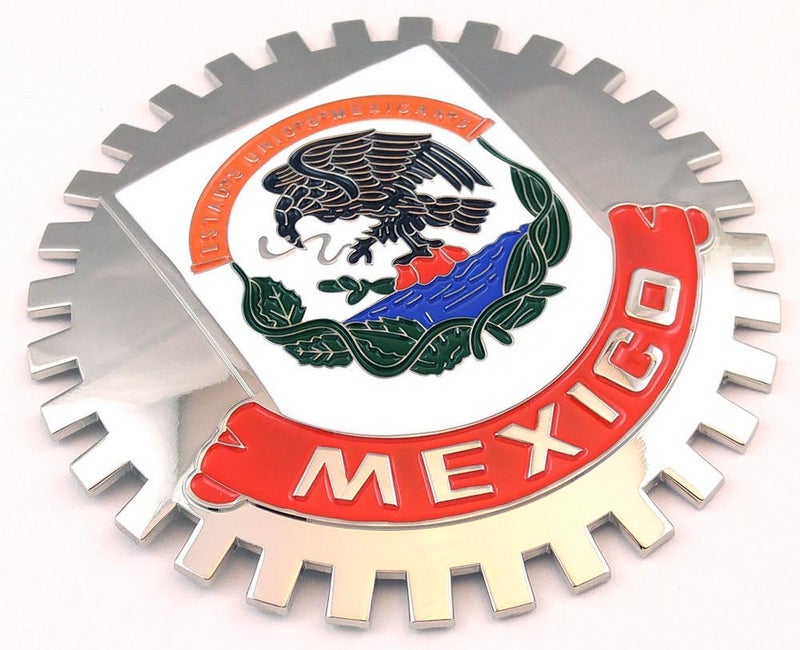 Grille Badge Mexico for car truck grill mount Mexican flag