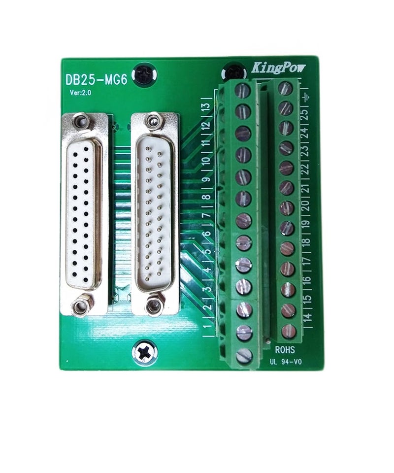 Twinkle Bay Twinklebay DB25 Connector to Wiring Terminal Db25 Breakout Board Solder-Free (Male and Female Adapter) - Image 4