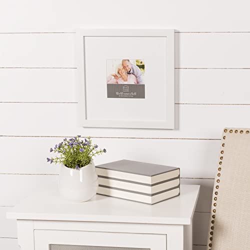 Prinz Gallery Expressions 10' x 10' Styrene Picture Frame, Matted to 5' x 5', White - Image 2