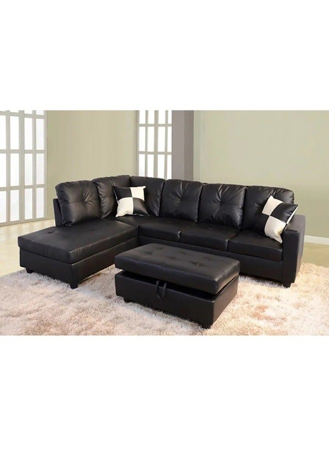 كستم ديكو أريكة روس مقطعية مع مسند قدم - أريكة مقطعية قابلة للتخصيص لغرفة المعيشة، تنجيد فاخر، تصميم على شكل حرف L - Image 1