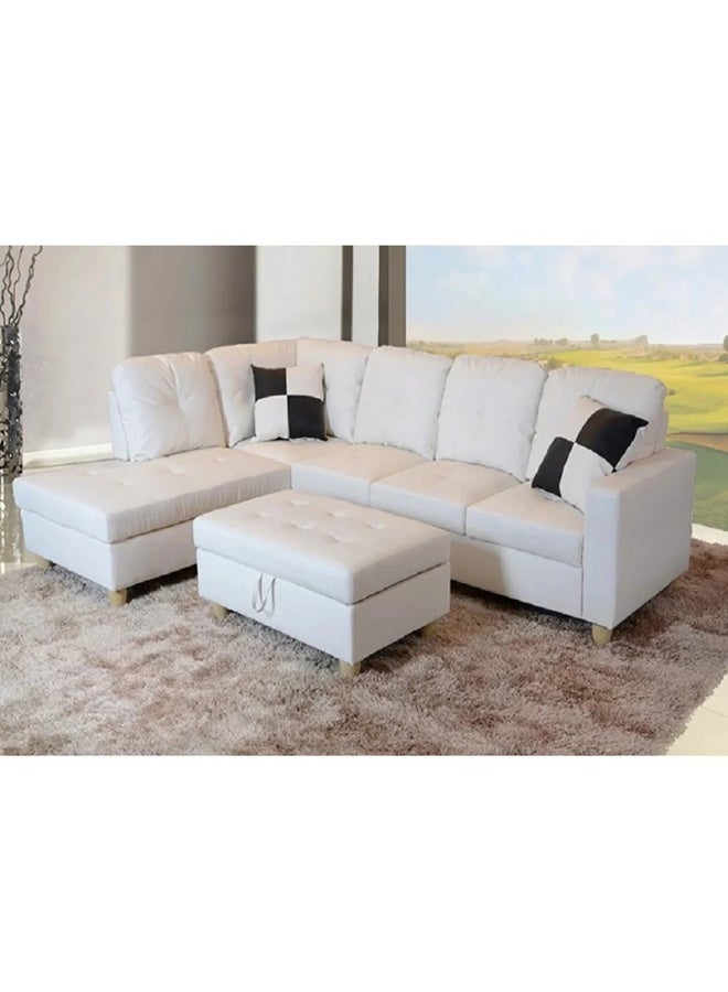 كستم ديكو أريكة روس مقطعية مع مسند قدم - أريكة مقطعية قابلة للتخصيص لغرفة المعيشة، تنجيد فاخر، تصميم على شكل حرف L - Image 5