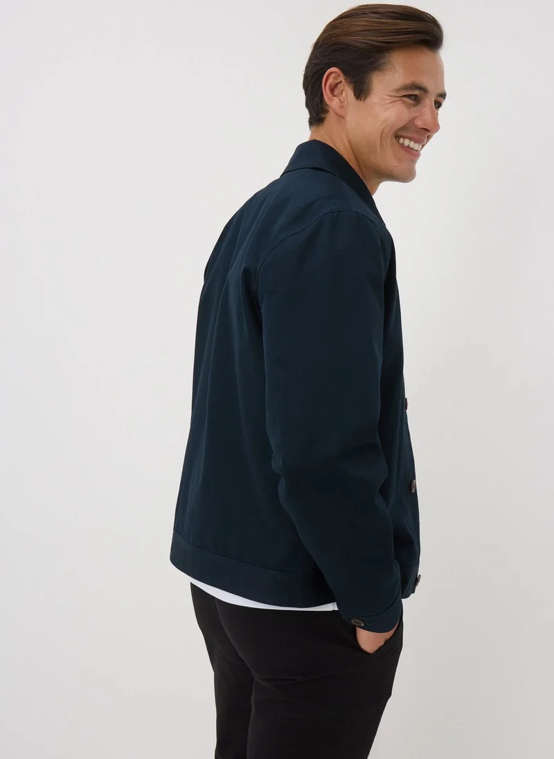 Matalan Navy Button Smart Shacket