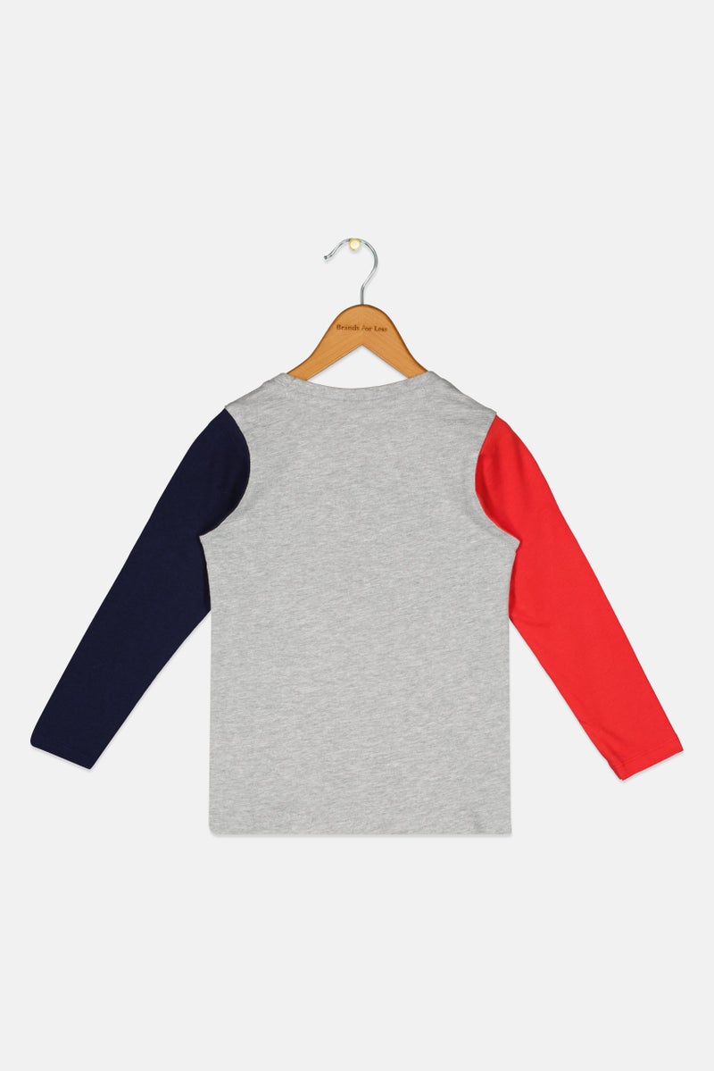 Hamleys Toddlers Boy Crew Neck Long Sleeve Graphic Print T-Shirt, Multicolor - Image 3