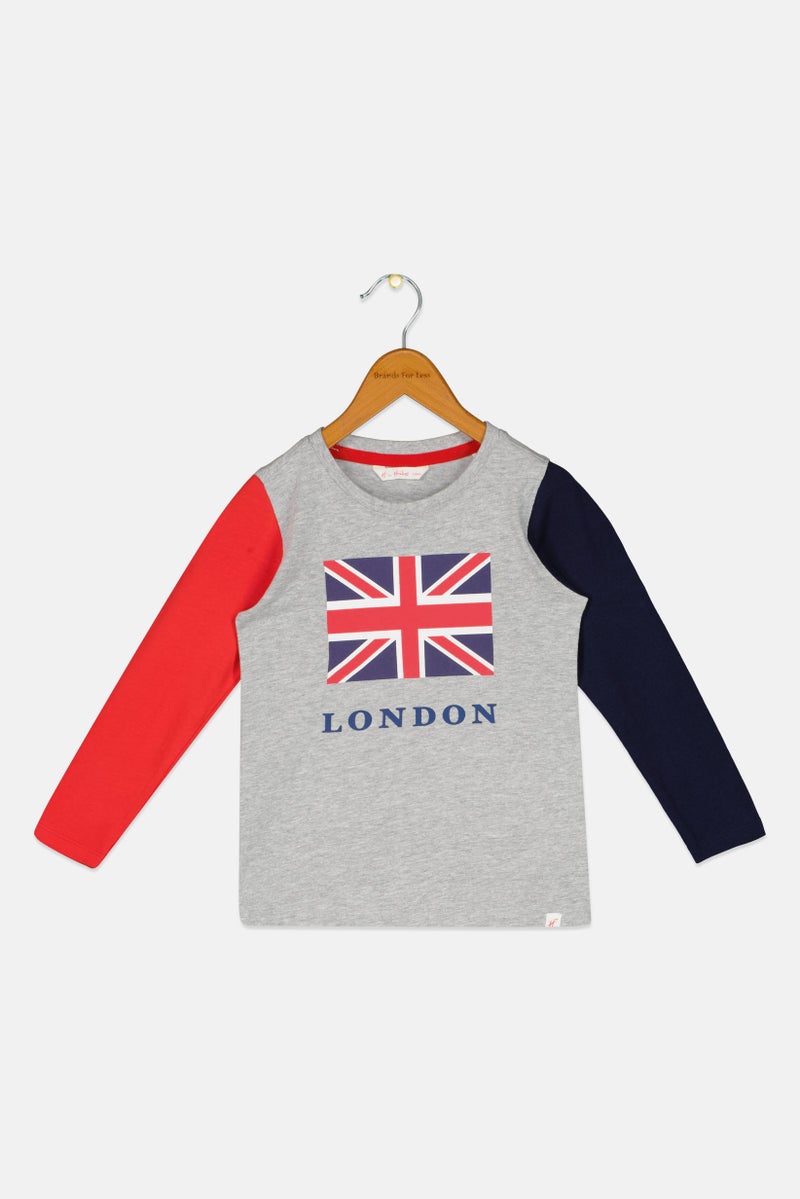 Hamleys Toddlers Boy Crew Neck Long Sleeve Graphic Print T-Shirt, Multicolor - Image 2