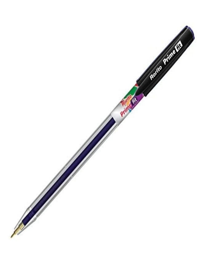 FIRST CLICK Rorito's Primefit Fasty Ball Pens, 0.7 mm Tip, Black Ink Prime fit, Pack of 50, Transparent Body Waterproof ink Meta Metal tip. - Image 3