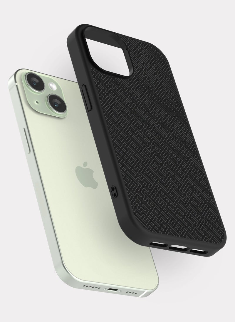 PXLAAT iPhone 15 case cover Black Pattern - Image 2