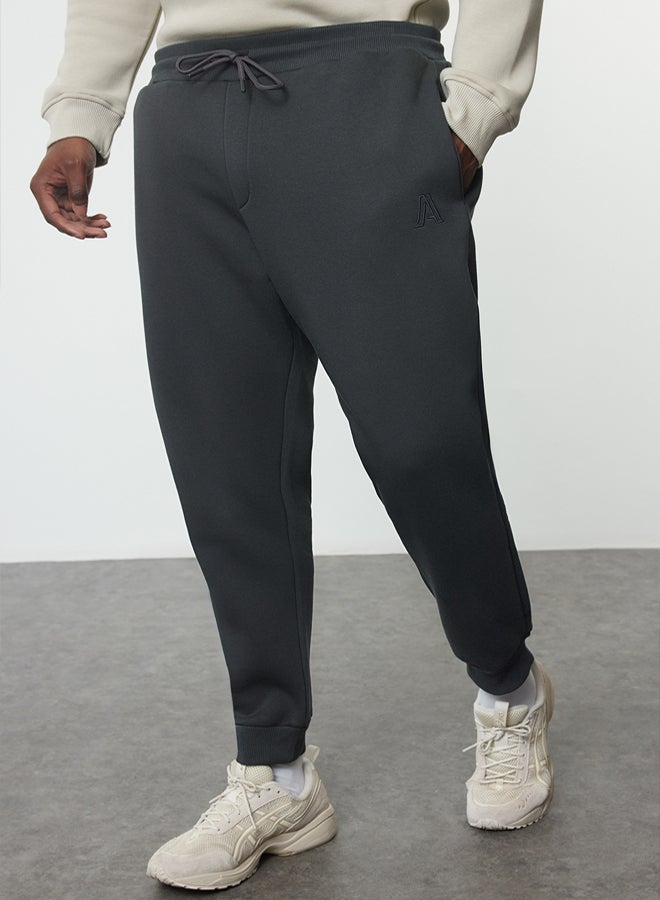 trendyol Anthracite Regular/Normal Cut Basic Plus Size Sweatpants TMNAW25AJ00000 - Image 1