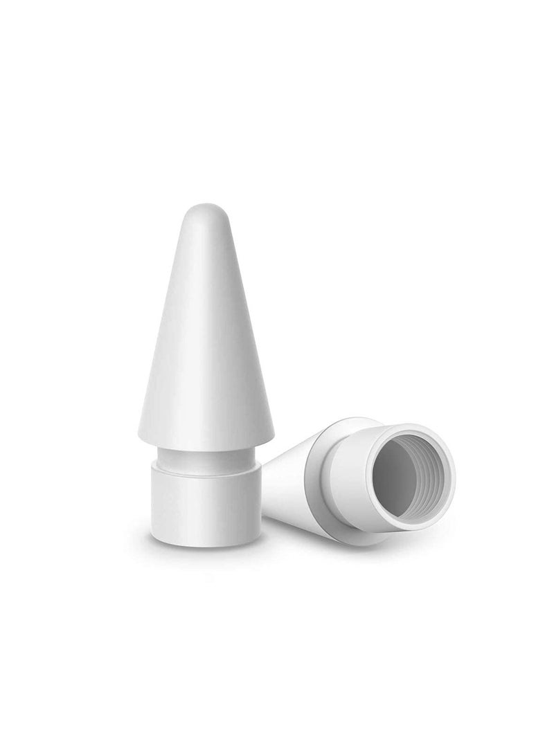 Excefore Replacement Tips Compatible with Apple Pencil 2 Gen iPad Pro Pencil Apple Pencil iPencil Nib for Apple iPad Pencil 1 st/Pencil 2 Gen White 2 Pack - Image 1