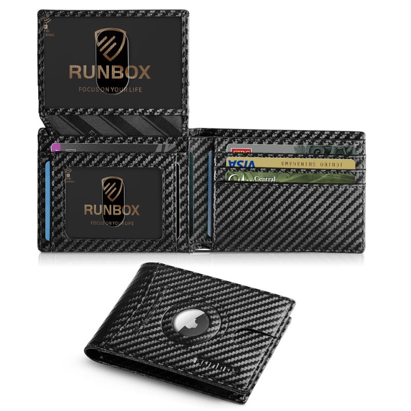 RUNBOX Wallet for Men - Slim Rfid Leather Bifold 2 ID Window With Gift Box Men's Accessories - Image 1