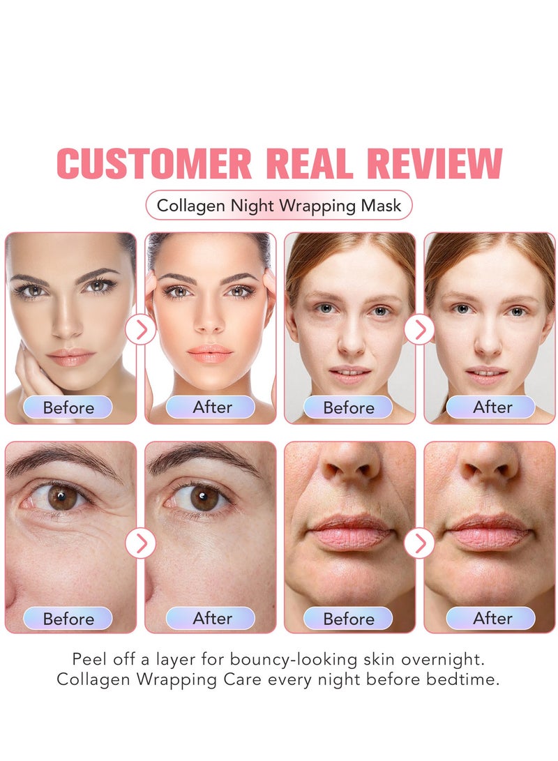 Ikzee collagen sleeping mask hydrating moisturizing nourishing skin hydrating whitening night mask 75ml - Image 3