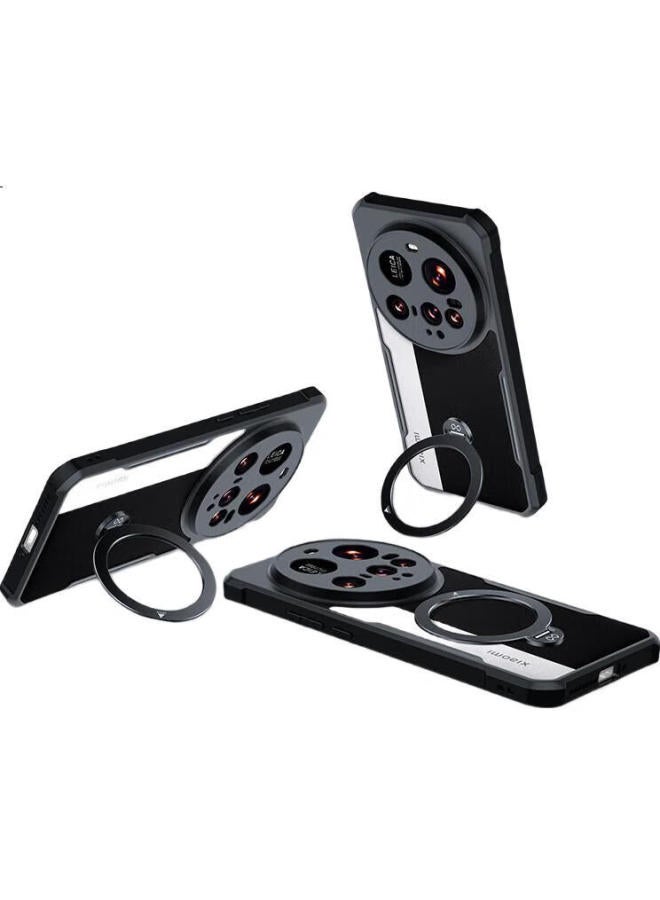 Xundd 360° Rotating Stand Phone Case For Xiaomi 15 Ultra, Xiaomi 15 U Anti-Drop Protective Cover With Magnetic Absorption Lens, Full Coverage Ultra-Thin Transparent Protective Case For Men And Women - Image 2