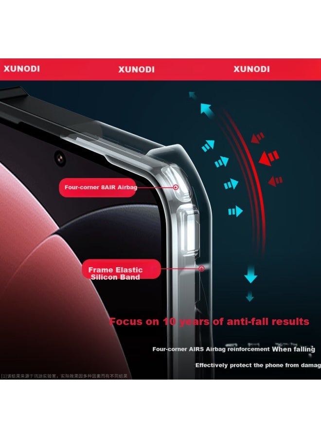 Xundd 360° Rotating Stand Phone Case For Xiaomi 15 Ultra, Xiaomi 15 U Anti-drop Protective Cover With Magnetic Absorption Lens, Full Coverage Ultra-thin Transparent Protective Case For Men And Women - Image 3