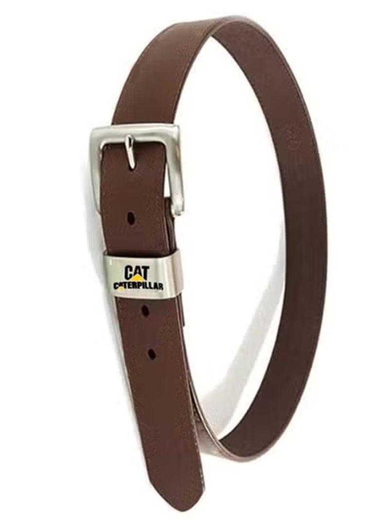 CAT Unisex Calderwood Leather Belt Brown - Image 1