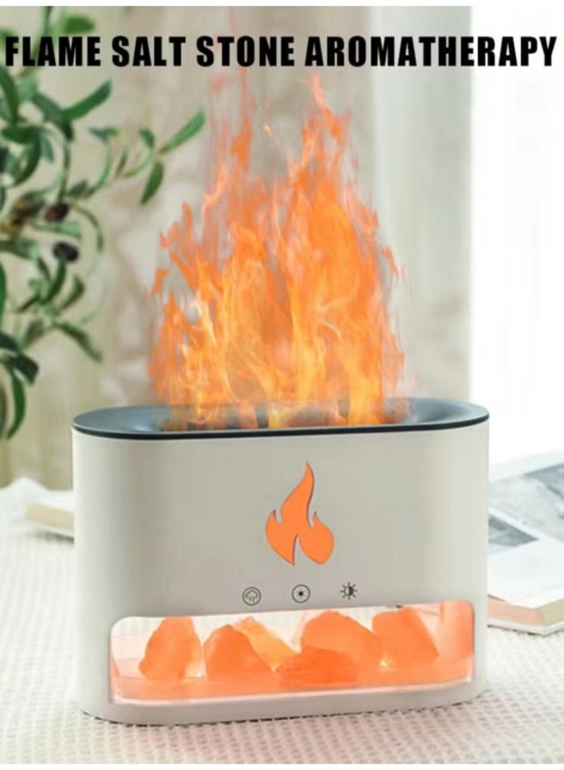 DENX Humidifier Air freshener diffuser, Fire style humidifier, Himalayan Salt Flame Effect Diffuser for Signature Lighting, Electric Flame Aroma Diffuser, Steam Air Freshener With a Capacity of 250 ml For Purification, DX2510 - Image 2