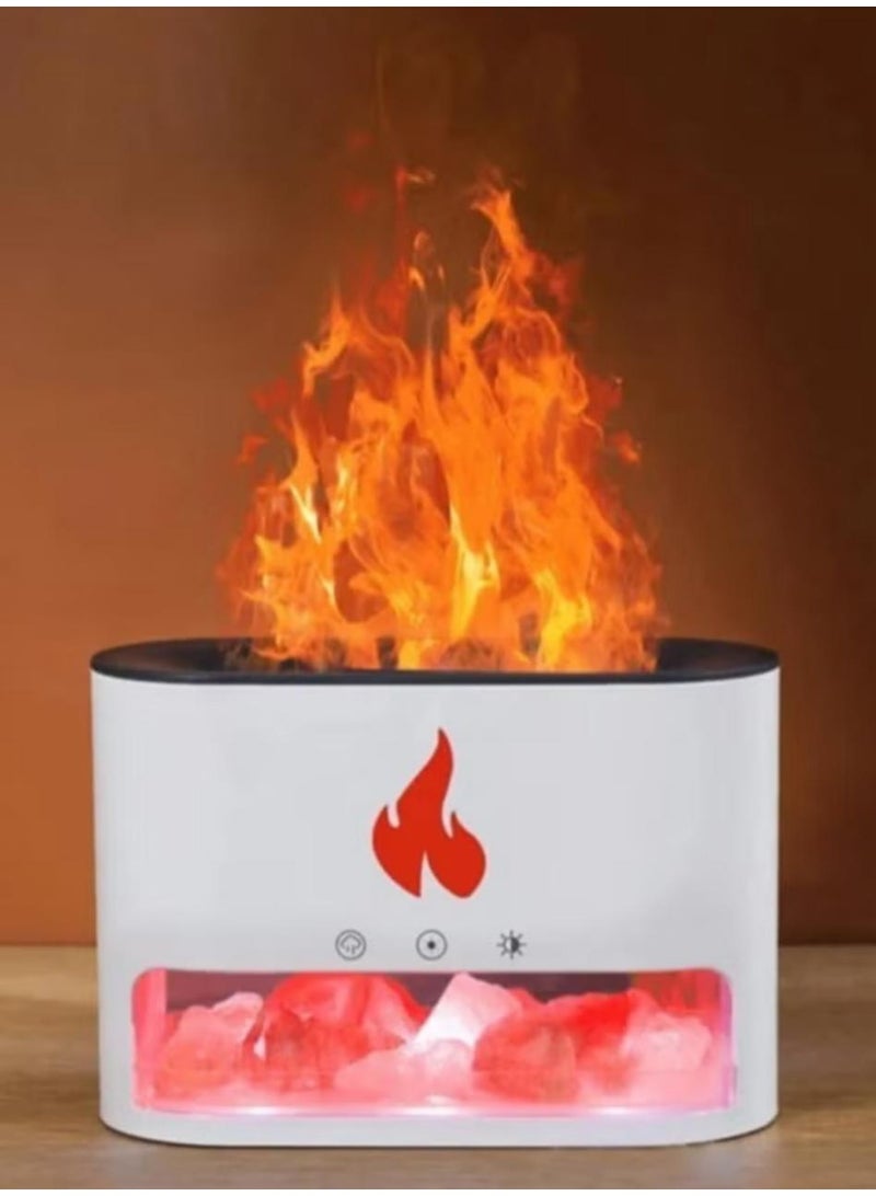 DENX Humidifier Air freshener diffuser, Fire style humidifier, Himalayan Salt Flame Effect Diffuser for Signature Lighting, Electric Flame Aroma Diffuser, Steam Air Freshener With a Capacity of 250 ml For Purification, DX2510 - Image 4