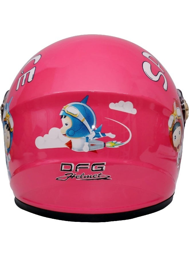 DFG Kids Full Face Safety Helmet Pink Space Design - Image 4