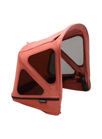 Bugaboo Donkey Breezy Sun Canopy Stroller Accessory With Upf 50+ Sun Protection And Ventilation Panels, Sunrise Red