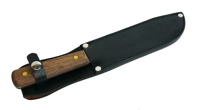 Generic 7 inch Knife Sheath - Made to Fit 7-Inch Old Hickory Butcher Knives OKC Leather with Belt Loop in Color Black (7 Inch) - Image 1