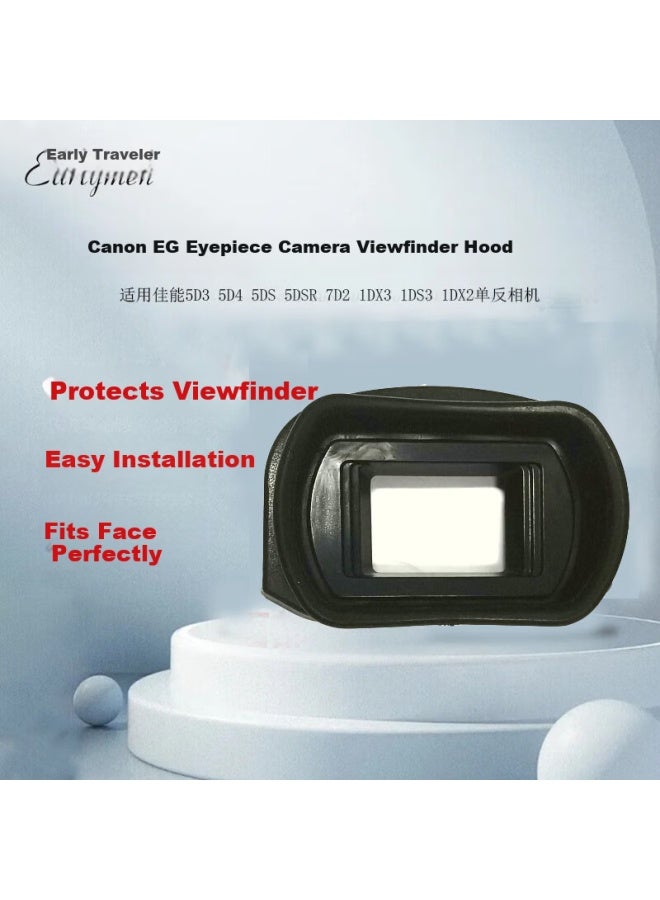 Earlymen Canon Eyecup Eg Camera Viewfinder Eyepiece Cover Compatible With Canon 5d3/5d4/5ds/5dsr/7d2/1dx3/1ds3/1dx2 Dslr Camera Eyepiece Accessory 1 Piece - Image 1