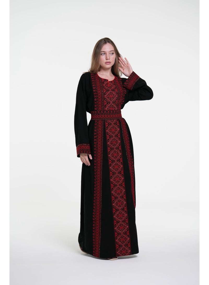 AL BENT AL SHARQIEH women embroidered jalabiya dress - Image 1