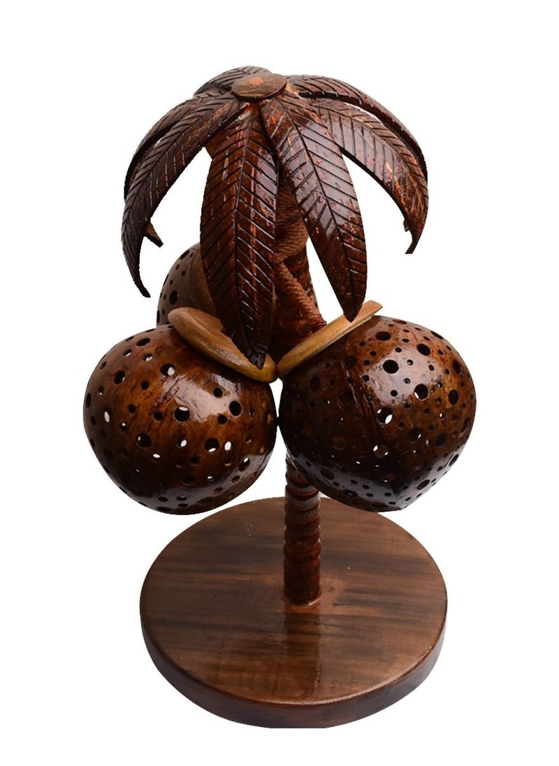 N & H 3 Balls Tree Design Coconut Shell Table Lamp  - Image 5