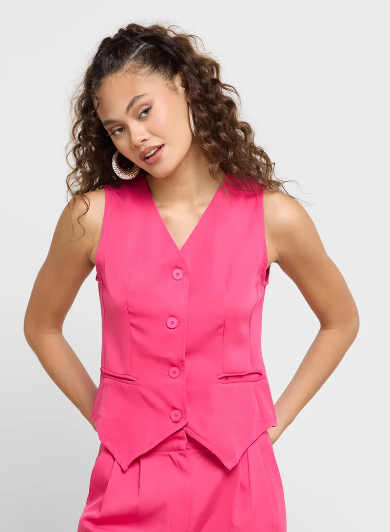Ginger Waistcoat Vest & Wide Leg Pants Co-ord Set