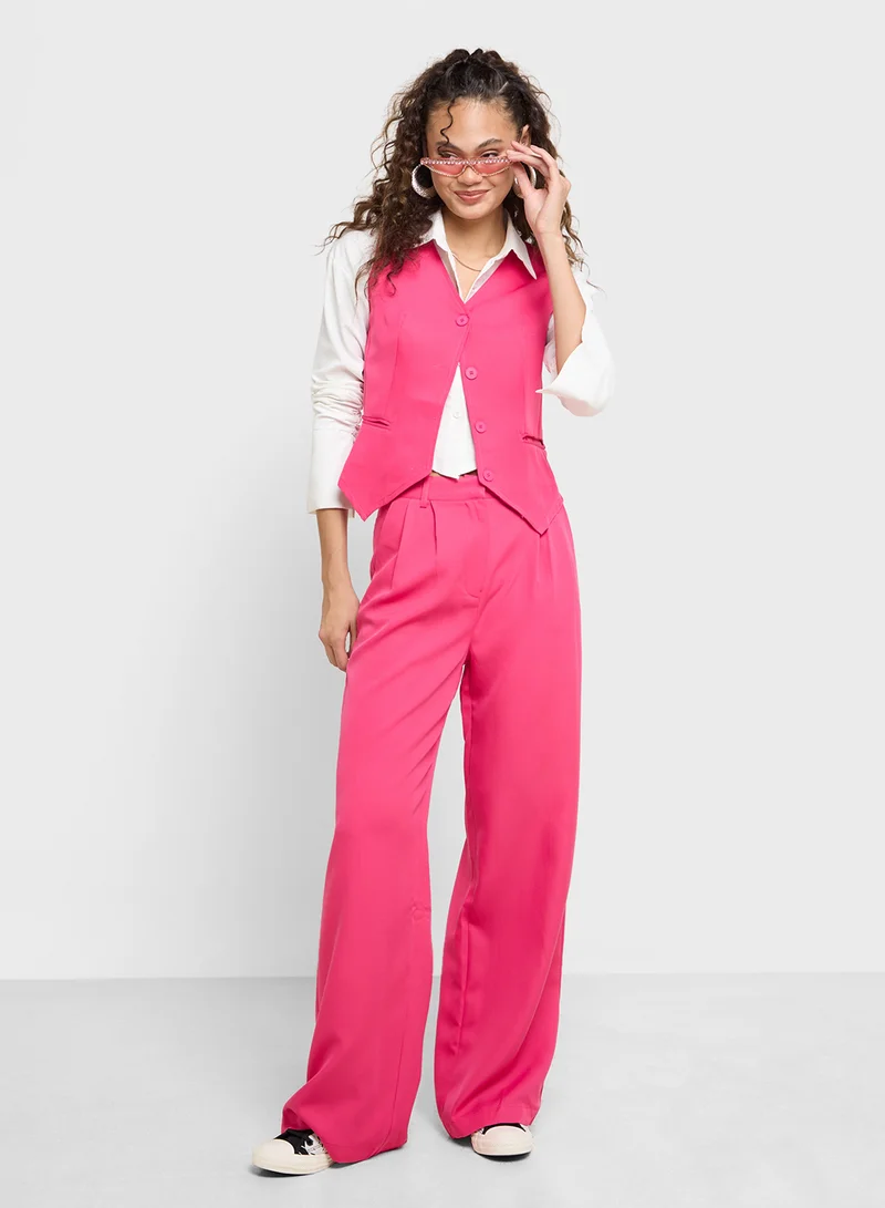Ginger Waistcoat Vest & Wide Leg Pants Co-ord Set
